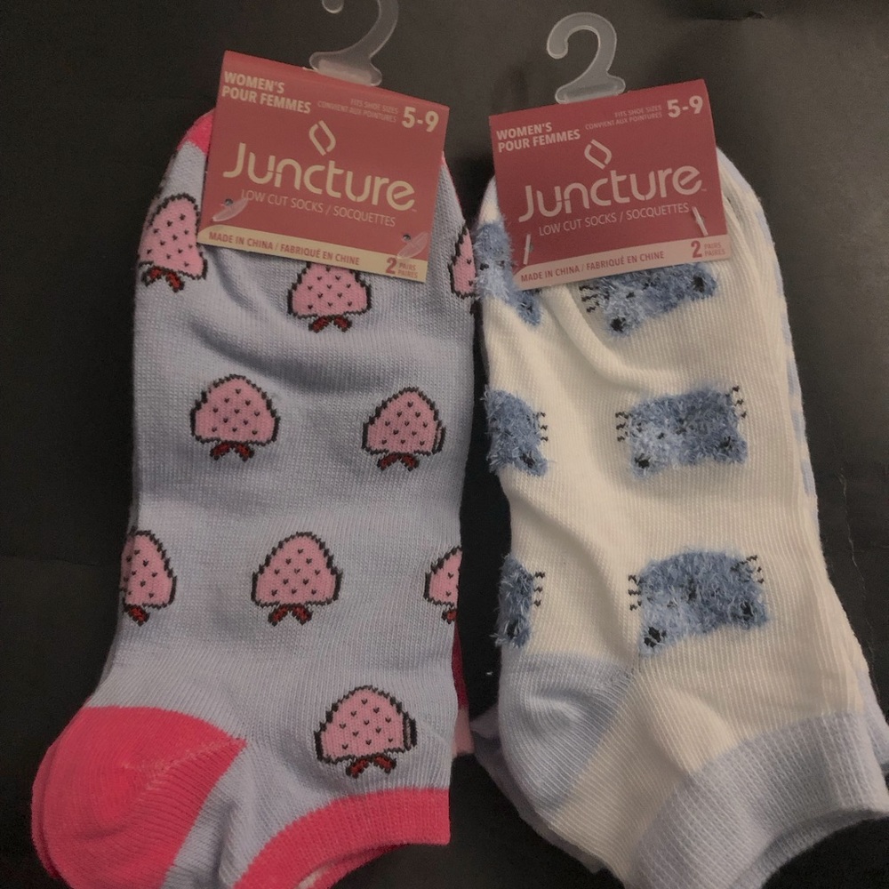 Women’s ankle socks multicolored blue pink